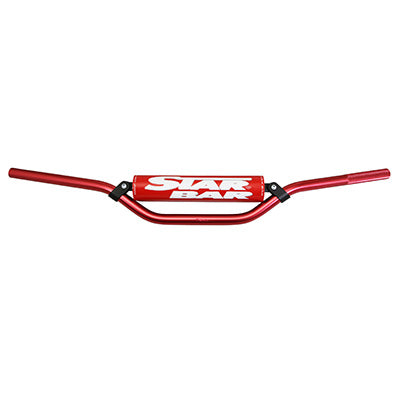 GUIDON MOTO CROSS STAR BAR  MX-ENDURO ALU 2014 T6 DIAM 22,2mm L800mm H86mm ROUGE AVEC BARRE DE RENFORT