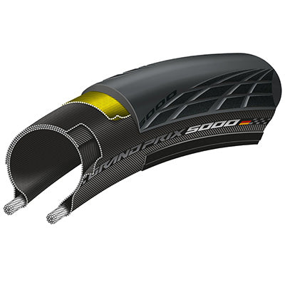 ROAD TIRE 700 X 23 CONTINENTAL GRAND PRIX 5000 BLACK TS (23-622) -GP5000-