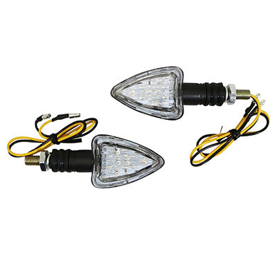 MOTORFIETSINDICATOR AVOC ASO 13 LEDS TRANSPARANT ABS BASIS-ZWART (L 78mm - H 37mm - L 27mm) (CE GOEDGEKEURD) (PAAR)