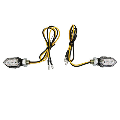 AVOC INZAY MOTORFIETSINDICATOR 5 LEDS TRANSPARANT ABS BASIS-ZWART (L 35mm - H 18mm - L 16mm) (CE GOEDGEKEURD) (PAAR)