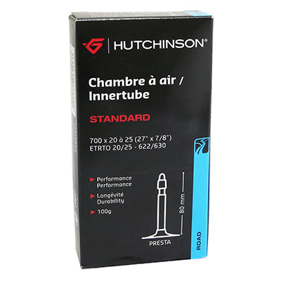 CHAMBRE A AIR VELO 700 x 20-25 HUTCHINSON VALVE PRESTA 80mm 100g