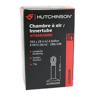 FIETSLUCHTBUIS 350 x 28-42A HUTCHINSON STANDAARD KLEP 35mm 73g