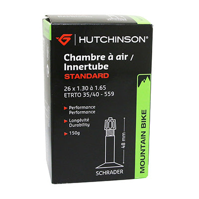 CHAMBRE A AIR VELO 26 x 1.30-1.65 HUTCHINSON VALVE STANDARD 48mm 150g