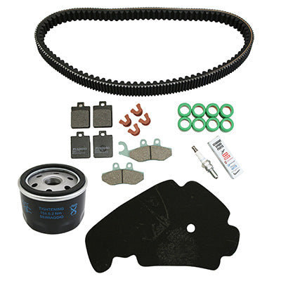 KIT ENTRETIEN MAXISCOOTER ORIGINE PIAGGIO 400 MP3 LT 2007+2011 (AVEC PLAQUETTES DE FREIN)  -1R000379-