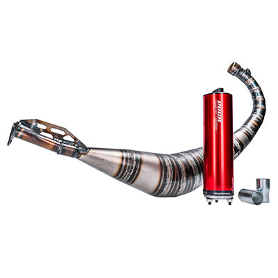 50 VOCA CROSS ROOKIE GEARBOX EXHAUST FOR BETA 50 RR 2012+2020 (LOW PASSAGE - RED ALUMINUM SILENCER)