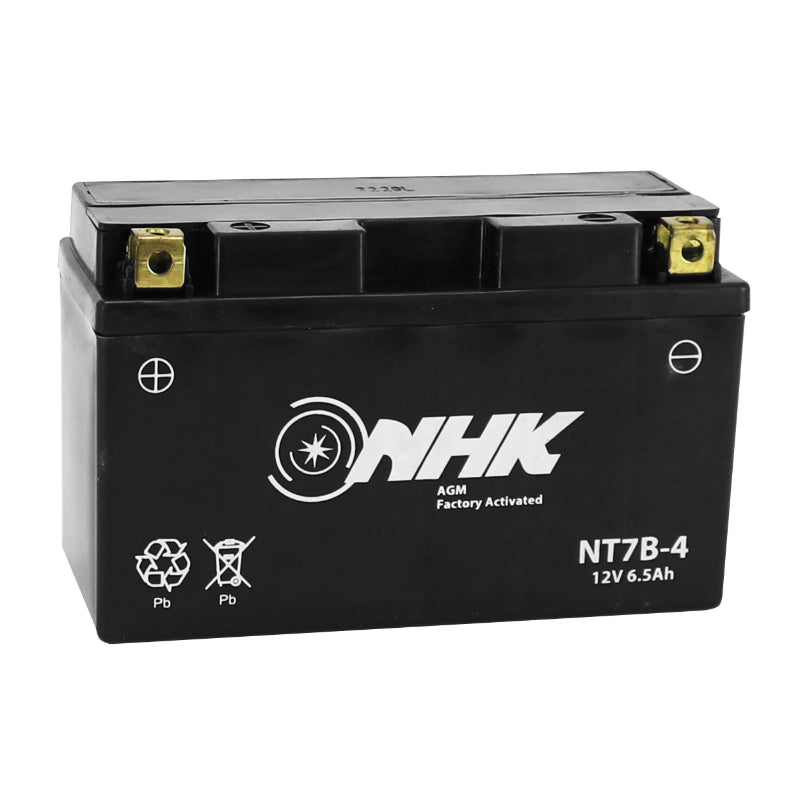 12V 6.5Ah NT7B-4 NHK FA MAINTENANCE-FREE READY-TO-USE BATTERY (Lg150xW65xH93mm) (FACTORY ACTIVATED - PREMIUM QUALITY - EQUIVALENT YT7B-4 - SLA - GEL)