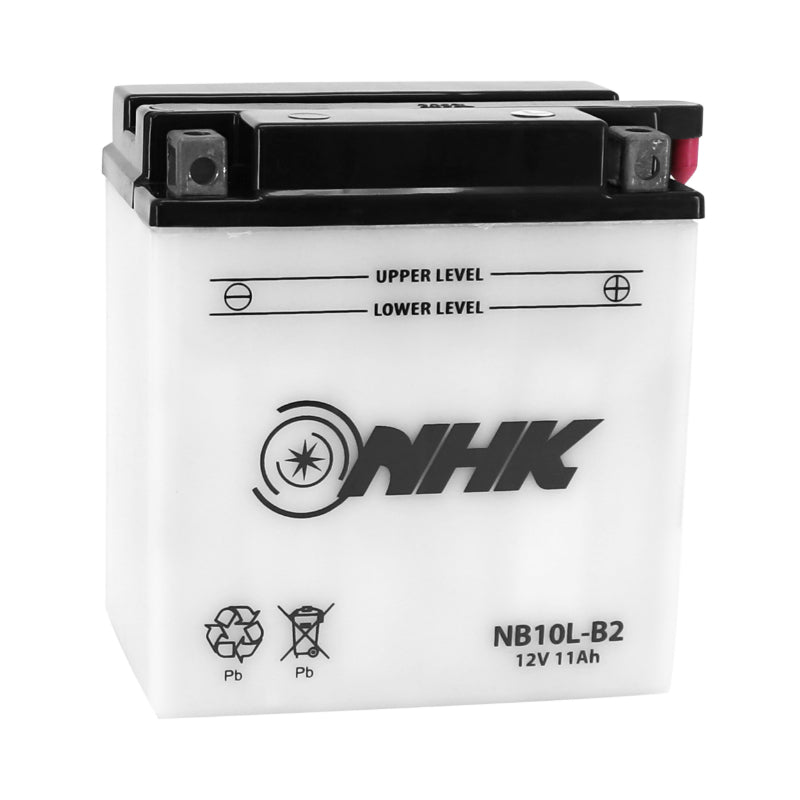 12V 11 Ah NB10L-B2 NHK CONVENTIONAL BATTERY WITH MAINTENANCE (Lg135xW90xH145mm) (PREMIUM QUALITY - EQUIVALENT YB10L-B2)