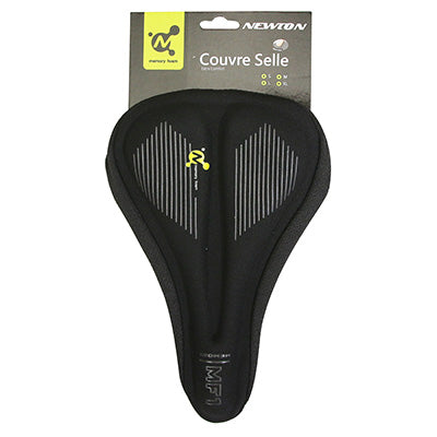 COUVRE SELLE VELO NEWTON GEL MEMOIRE DE FORME NOIR (280x165mm)