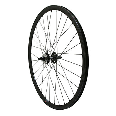 ROUE ROUTE - FIXIE PATIN P2R NOIR ARRIERE DOUBLE FILETAGE AVEC PIGNON 16DTS AVEC ECROUS JANTE 17C PROFIL 28mm