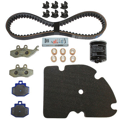 KIT ENTRETIEN MAXISCOOTER ORIGINE PIAGGIO 125 VESPA GT 2004+2006, 125 GTS 2007+2015 (AVEC GUIDES VARIATEUR)  -1R000385-