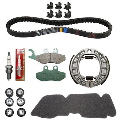 ORIGINAL PIAGGIO 50 VESPA PRIMAVERA 2T 2012+2017 SCOOT MAINTENANCE KIT (WITH BRAKE PADS) (SUPPLIED WITHOUT OIL PUMP BELT) -1R000380-