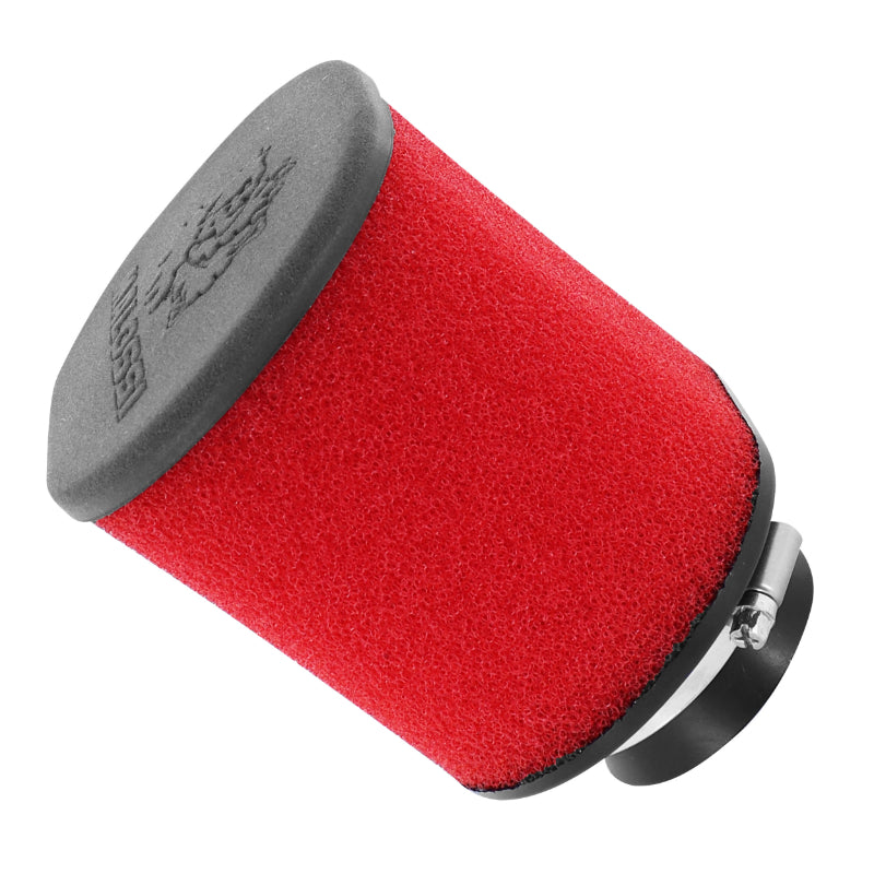 FILTRE A AIR MALOSSI E15 DROIT D42-50-60mm MOUSSE ROUGE CHROME POUR PHBG-MIKUNI-KEIHIN