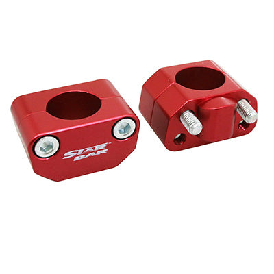 UNIVERSAL STAR BAR ALUMINUM HANDLEBAR BRIDGE DIAM 28.6mm RED (PAIR)