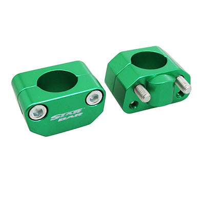 UNIVERSAL STAR BAR ALUMINUM HANDLEBAR BRIDGE DIAM 28.6mm GREEN (PAIR)