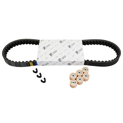 TRANSMISSION KIT (BELT, PINK ROLLERS, GUIDES) ORIGINAL PIAGGIO 50 TYPHOON 1998+2005, NRG 1998+2005 -GILERA 50 STALKER 1998+2011, RUNNER 1998+2005 -1R000425-