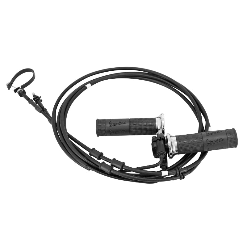 CABLE-COMMANDE-TRANSMISSION DE GAZ+MANCHON-POIGNEE ORIGINE PIAGGIO 125 VESPA GTS 2018+2020 -CM087723-