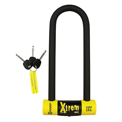 U AUVRAY XTREM BICYCLE LOCK 80x250 mm (DIAM 16 mm) WITHOUT SUPPORT (SRA CLASS) SECURITY LEVEL 10-10 - SRA APPROVED