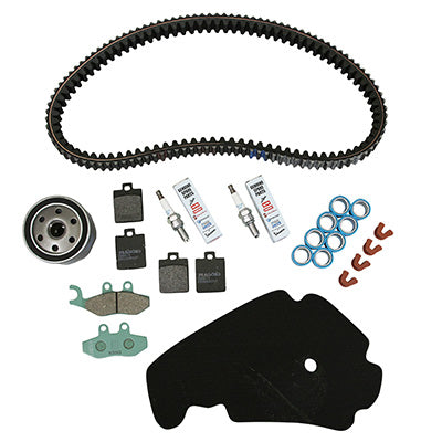 KIT ENTRETIEN MAXISCOOTER ORIGINE PIAGGIO 500 MP3 2010+2013 (AVEC PLAQUETTES DE FREIN)  -1R000376-