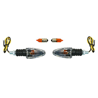 UNIVERSAL REPLAY ARROW INDICATOR WITH BA9S BULB BASE ABS TRANSPARENT-BLACK (L 79mm - H 28mm - W 41mm) (PAIR) **