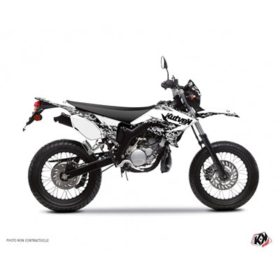 KIT DECOCOLLANT-STICKER 50 A BOITE PREDATOR BLANC FOR MBK 50 XLIMIT 2007+2011-YAMAHA 50 DT 2007+2011 -KUTVEK-