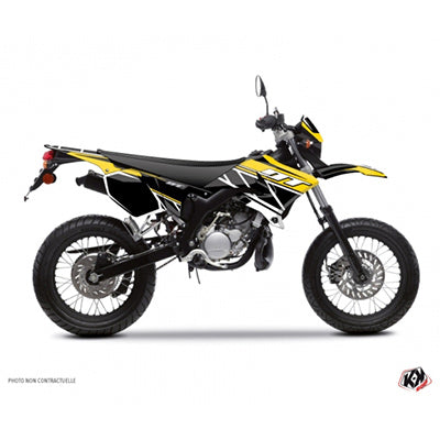 KIT DECO AUTOCOLLANT-STICKER 50 A BOITE REPLICA JAUNE POUR YAMAHA 50 DT 2007+2011  -KUTVEK-