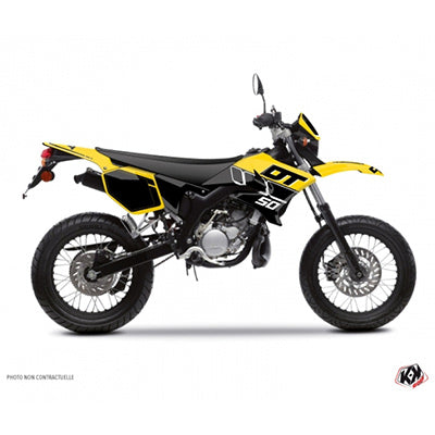 DECO KIT STICKER-STICKER 50 A VINTAGE YELLOW BOX FOR YAMAHA 50 DT 2007+2011 -KUTVEK-