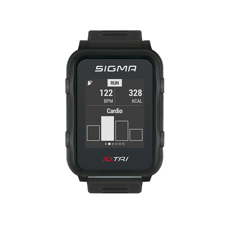 MONTRE GPS CARDIO SIGMA ID.TRI NOIR FREQUENCE CARDIAQUE AU POIGNET - MODE COMPETITION ET ENTRAINEMENT