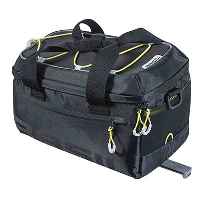 SACOCHE ARRIERE VELO TRUNKBAG BASIL MILES 7L NOIR (FIXATION SUR PORTE BAGAGE) WATERPROOF FIXATION SYSTEME MIK (INCLUS) (21x32x19cm)