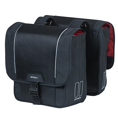 BASIL SPORT DESIGN DOUBLE BICYCLE REAR BAG 32L BLACK 100% WATERPROOF (35x15x43 cm)