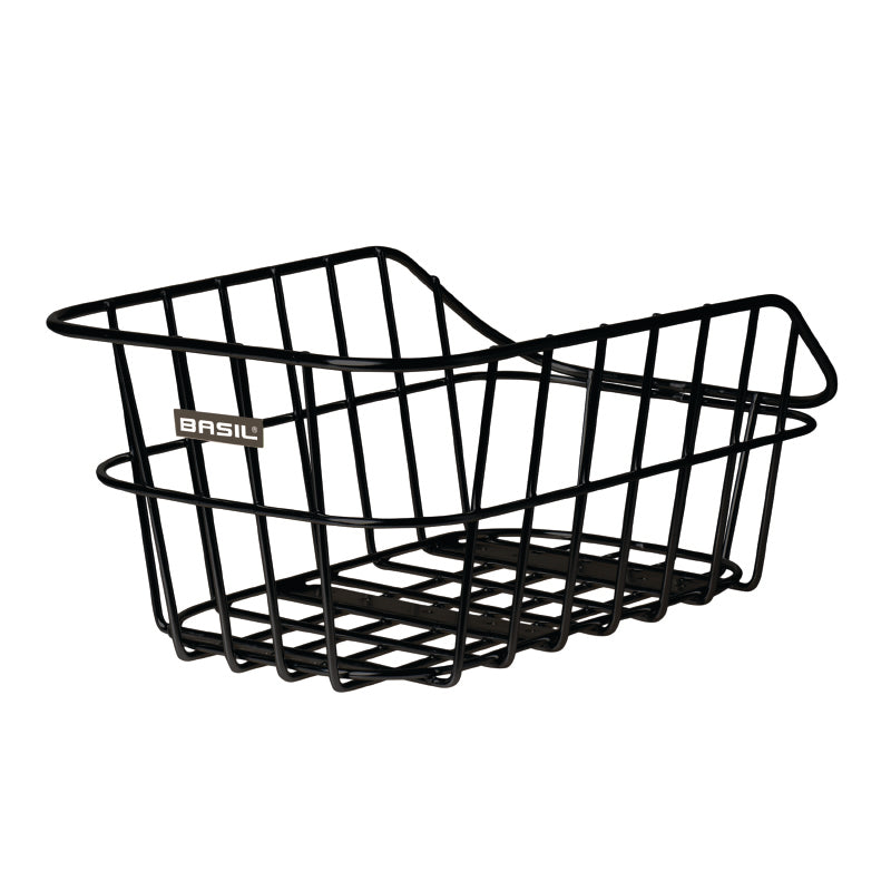 BASIL CENTO BLACK ALU REAR BASKET (45x33x21cm)