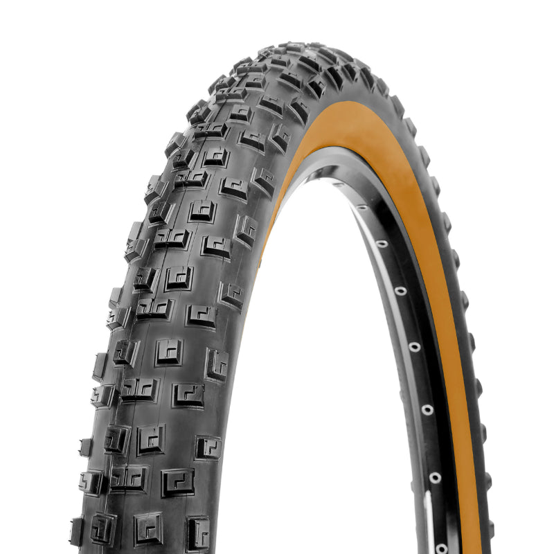 MTB TIRE 27.5 X 2.25 DELI TS TANWALL BLACK BROWN SIDEWALL ANTI-PUNCTURE REINFORCEMENT (57-584) (650B) (LIMITED OFFER)