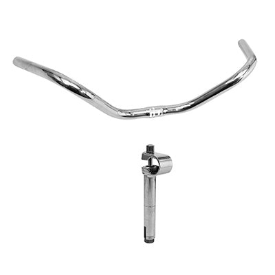 GUIDON CYCLO ADAPTABLE SOLEX AVEC POTENCE CHROME (CINTRE + POTENCE)  -SELECTION P2R-