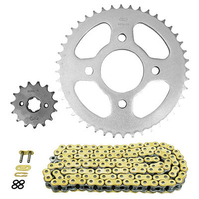 ADAPTABLE CHAIN ​​KIT HONDA 125 CBR R 2011+2019 428 15x44 (CROWN DIAM 58-90-10.5) (ORIGINAL GEAR REDUCTION) -AFAM-