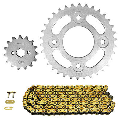 ADAPTABLE CHAIN ​​KIT HONDA 125 MSX 2013+2017, MSX ABS 2017+2020 420 15x34 (CROWN DIAM 58-90-8.5) (ORIGINAL GEAR REDUCTION) -AFAM-