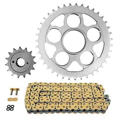 KIT CHAINE ADAPTABLE DUCATI 796 MONSTER 2010+2014, MONSTER ABS 2010+2014  525  15x39  (DIAM COURONNE 60-110-38)  (DEMULTIPLICATION ORIGINE)  -AFAM-