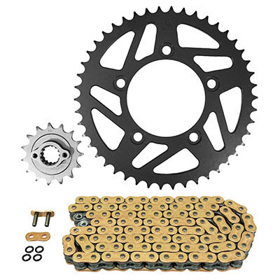 KIT CHAINE ADAPTABLE DUCATI 800 SCRAMBLER 2015+2018  520  15x46  (DIAM COURONNE 100-124-10.5)  (DEMULTIPLICATION ORIGINE)  -AFAM-