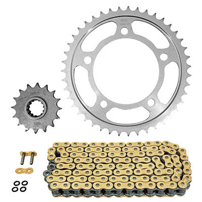 KIT CHAINE ADAPTABLE HONDA 900 CB F HORNET 2002+2007  530  16x43  (DIAM COURONNE 112-138-12.25)  (DEMULTIPLICATION ORIGINE)  -AFAM-