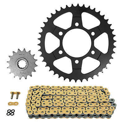 KIT CHAINE ADAPTABLE KAWASAKI 1000 Z1000 2003+2006  525  16x42  (DIAM COURONNE 80-104-10.5)  (DEMULTIPLICATION ORIGINE)  -AFAM-