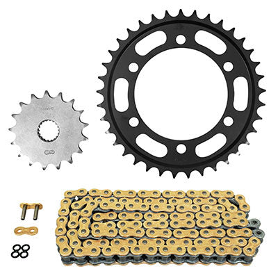 KIT CHAINE ADAPTABLE TRIUMPH 1200 T120 BONNEVILLE 2016+2019  525  17x37  (DIAM COURONNE 106-125-10.5)  (DEMULTIPLICATION ORIGINE)  -AFAM-