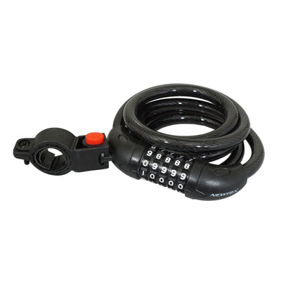 NEWTON COMBINATION SPIRAL BICYCLE LOCK DIAM 12mm L 1.50M (WITH BRACKET)