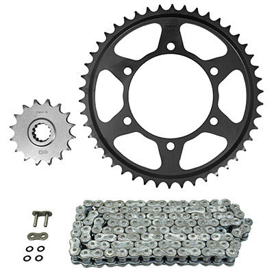 KIT CHAINE ADAPTABLE YAMAHA 600 FZ6 N FAZER 2004+2008  530  16x46  (DIAM COURONNE 110-130-10.25)  (DEMULTIPLICATION ORIGINE)  -AFAM-