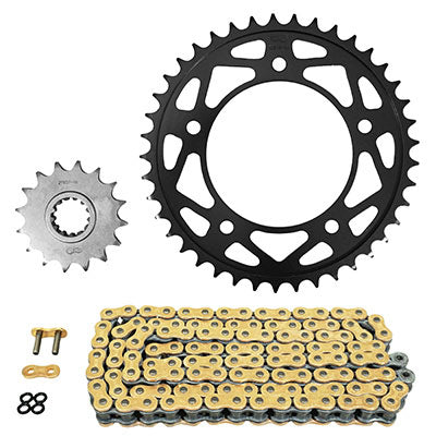 KIT CHAINE ADAPTABLE YAMAHA 1000 YZF R1 2015+2020, YZF R1 M 2015+2020  525  16x41  (DIAM COURONNE 112-138-10.5)  (DEMULTIPLICATION ORIGINE)  -AFAM-