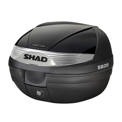 TOP CASE SHAD SH29 NOIR 29L AVEC PLATINE POUR SCOOTER-MAXISCOOTER (CONTENANCE 1 CASQUE INTEGRAL + 1 PAIRE DE GANTS) (L40xH30xP38cm)  (D0B29100)