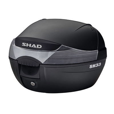 TOPKOFFER SHAD SH33 ZWART 33L MET PLAAT VOOR SCOOTER-MAXISCOOTER (CAPACITEIT 1 VOLLEDIGE HELM + ACCESSOIRES) (L43xH31xP42cm) (D0B33200)