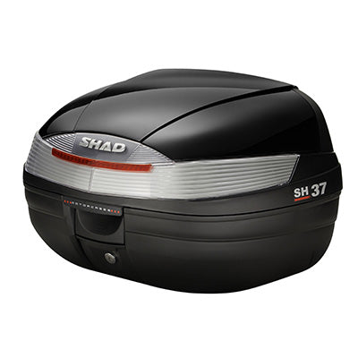 TOP CASE SHAD SH37 NOIR 37L AVEC PLATINE (CONTENANCE 2 CASQUES JET OU 1 CASQUE INTEGRAL + ACCESSOIRES) (L49xH31xP40cm)  (D0B37100)