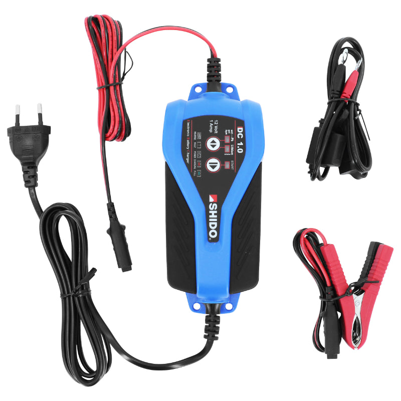 SHIDO DC 1.0 LITHIUM-ION-GEL-ZUUR ACCULADER 12V VAN 2A tot 40 Ah CANBUS (Lg180xL80xH40)