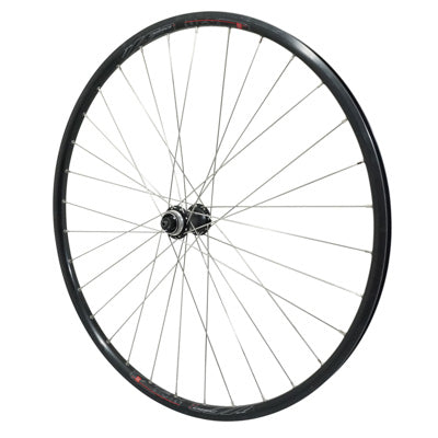 ROUE VTC DISQUE BLOCAGE 700 x 35 - 28" ER20 AVANT NOIR MOYEU SHIMANO M3050 CENTERLOCK RAYON INOX JANTE 19C 32 RAYONS DOUBLE PAROI AVEC ILLETS