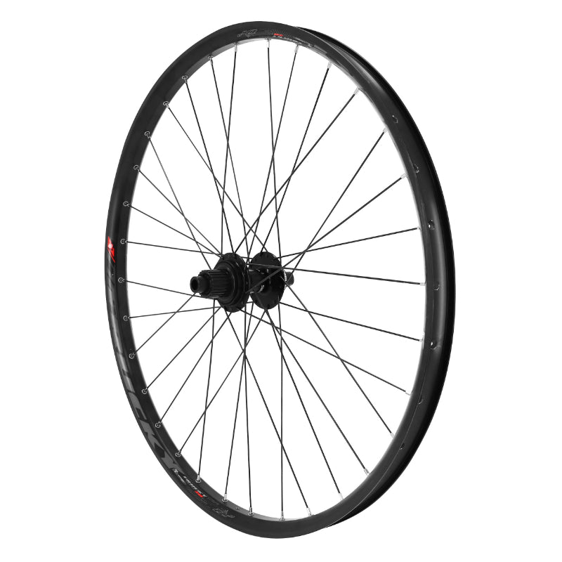 ROUE VTT DISQUE 27.5" TRUCKY 30 TUBELESS READY ARRIERE CENTERLOCK NOIR MOYEU SHIMANO MT510 CASSETTE MICROSPLINE 12V AXE TRAVERSANT 12-142  JANTE 30C 32 RAYONS