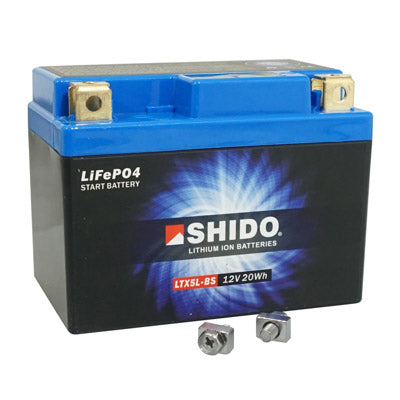 BATTERIE 12V  1,6 Ah LTX5L-BS SHIDO LITHIUM ION PRETE A L'EMPLOI (Lg113xL70xH105) REMPLACE YB5L-B-YTX5L-B