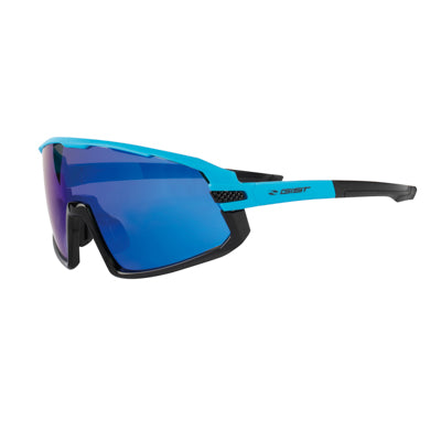 GIST NEXT ADULT CYCLING GLASSES BLUE FRAME (3 INTERCHANGEABLE LENSES - 100% UV PROTECTION - UVA - UVB) OPTIMAL VISION, ULTRA GRIP, VERY RESISTANT (CAT 3 GLASS)